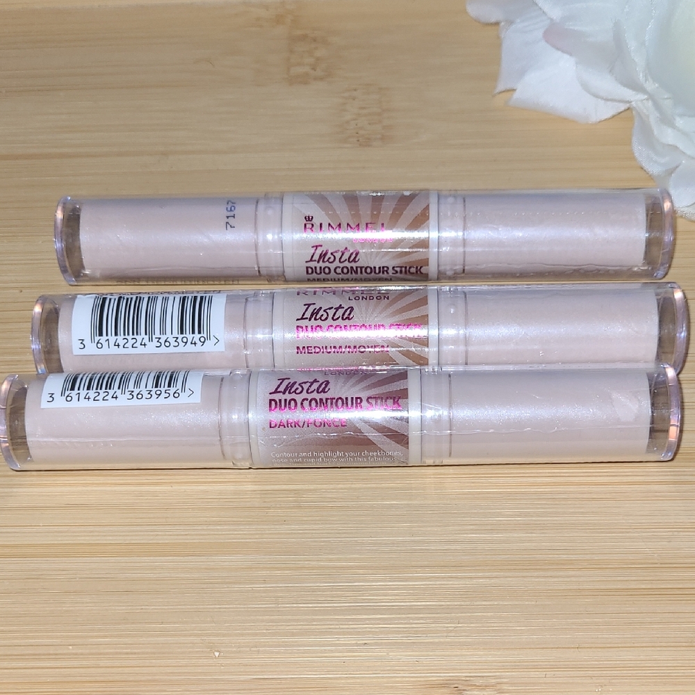 Rimmel London Insta Duo Contour Stick - Light to Medium Shades (Cream/Beige)